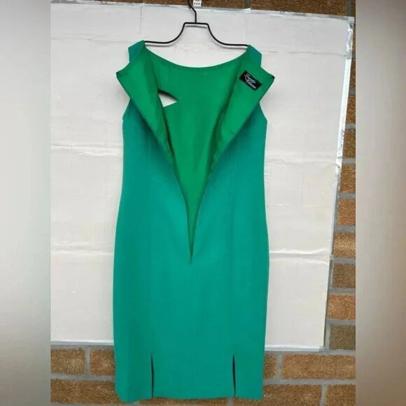 Lourdes Chávez emeral green sheath dress size medium - Picture 9 of 13
